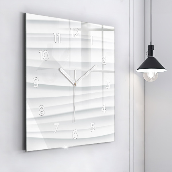 Reloj de pared cuadrado Textura de olas