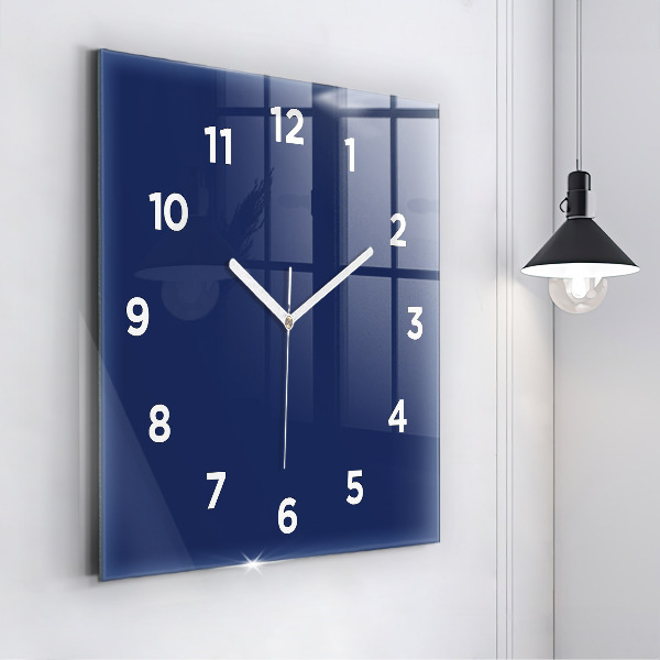 Reloj de pared cuadrado Azul marino