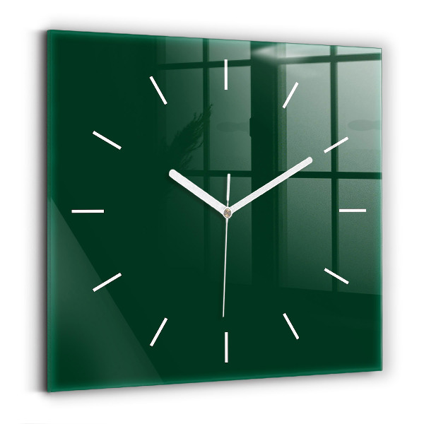 Reloj cuadrado Botella de color verde