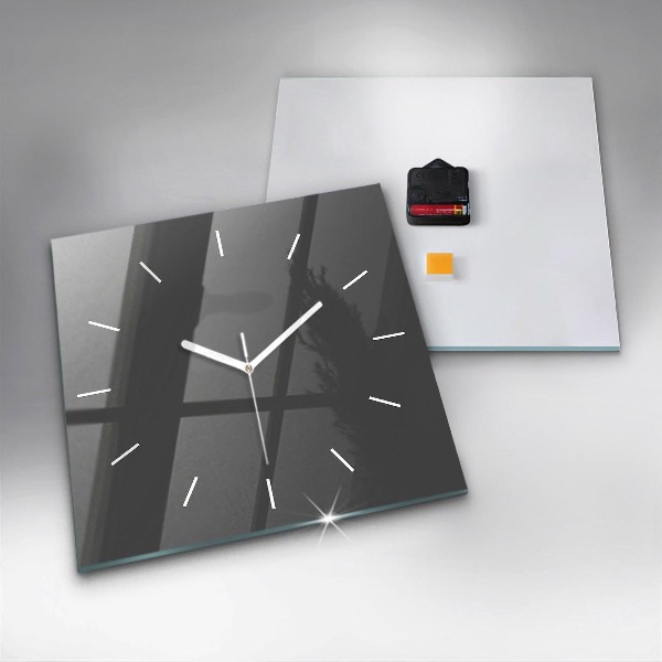 Reloj de pared cuadrado Color gris