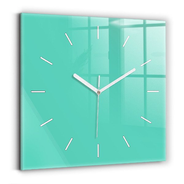 Reloj de pared cuadrado Color turquesa