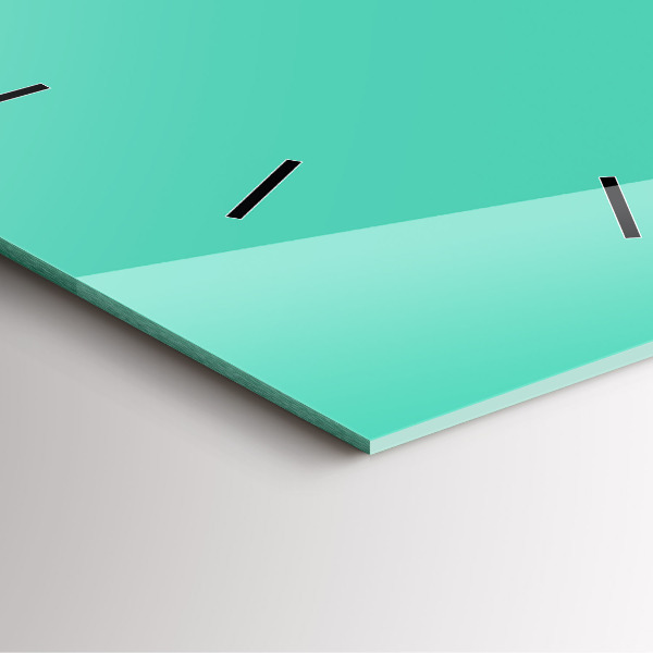 Reloj de pared cuadrado Color turquesa