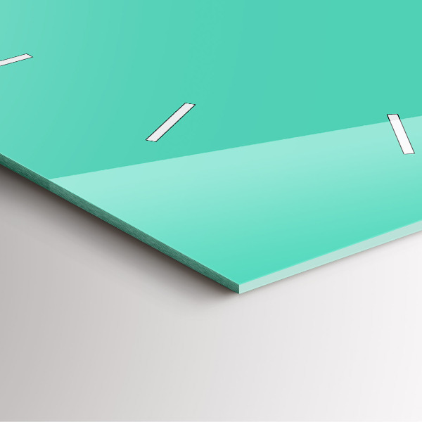 Reloj de pared cuadrado Color turquesa