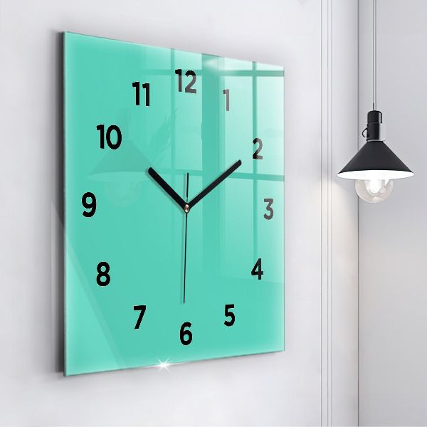 Reloj de pared cuadrado Color turquesa