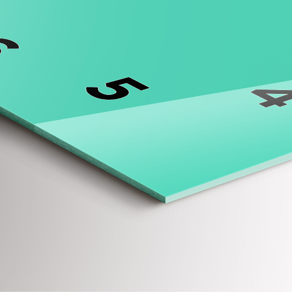 Reloj de pared cuadrado Color turquesa