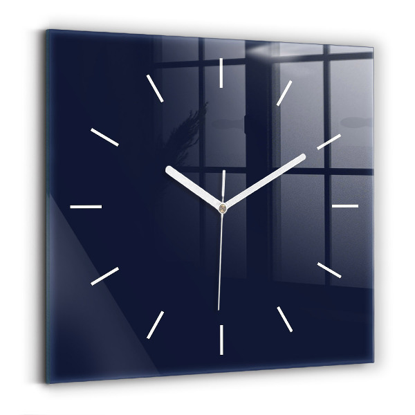 Reloj de pared cuadrado Color azul oscuro