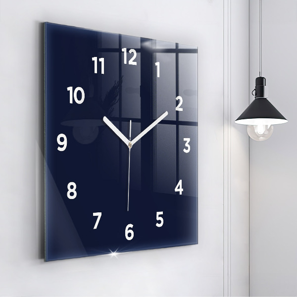 Reloj de pared cuadrado Color azul oscuro
