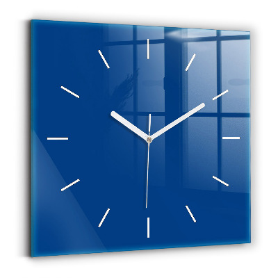 Reloj de pared cuadrado Color azul