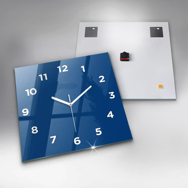 Reloj de pared cuadrado Color azul