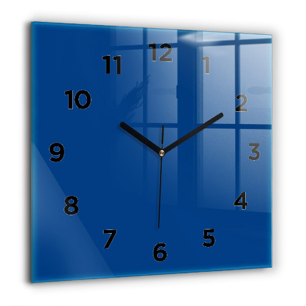 Reloj de pared cuadrado Color azul