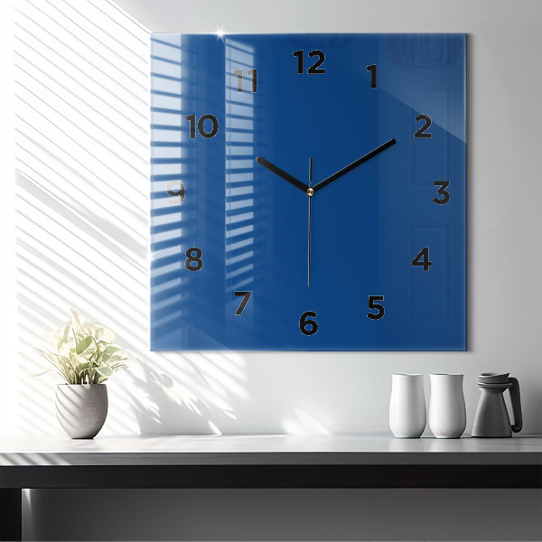 Reloj de pared cuadrado Color azul