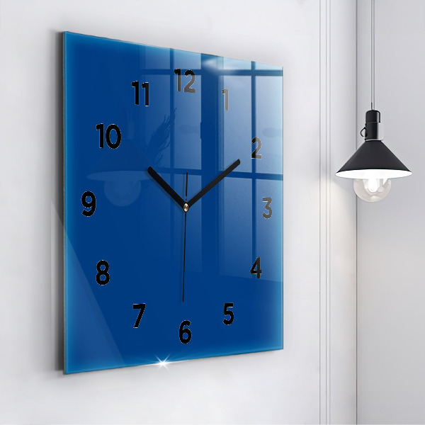 Reloj de pared cuadrado Color azul