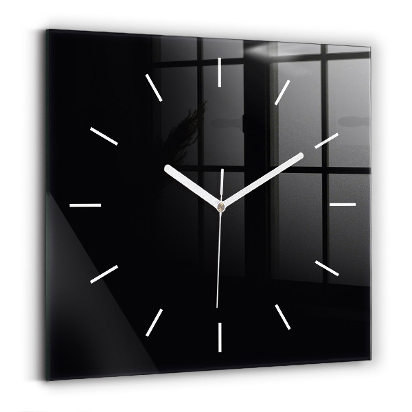 Reloj de pared cuadrado Color negro