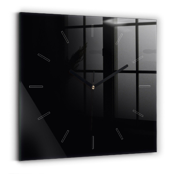 Reloj de pared cuadrado Color negro