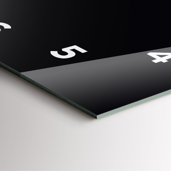 Reloj de pared cuadrado Color negro