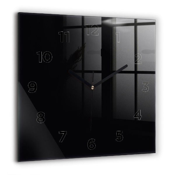 Reloj de pared cuadrado Color negro