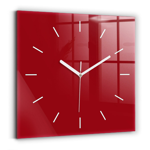 Reloj de pared cuadrado Color rojo