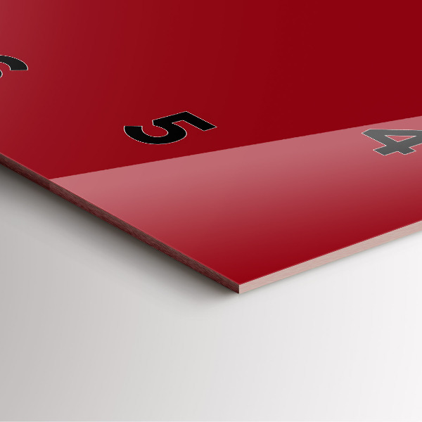 Reloj de pared cuadrado Color rojo