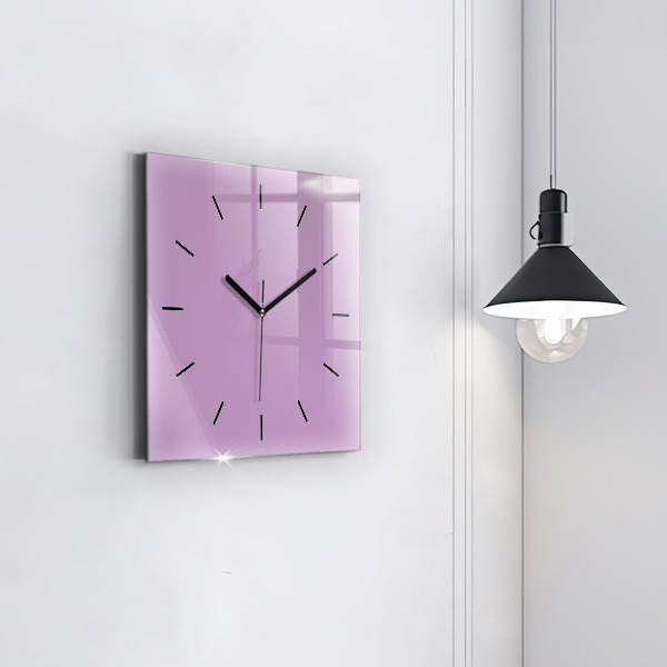 Reloj de pared cuadrado El color lila