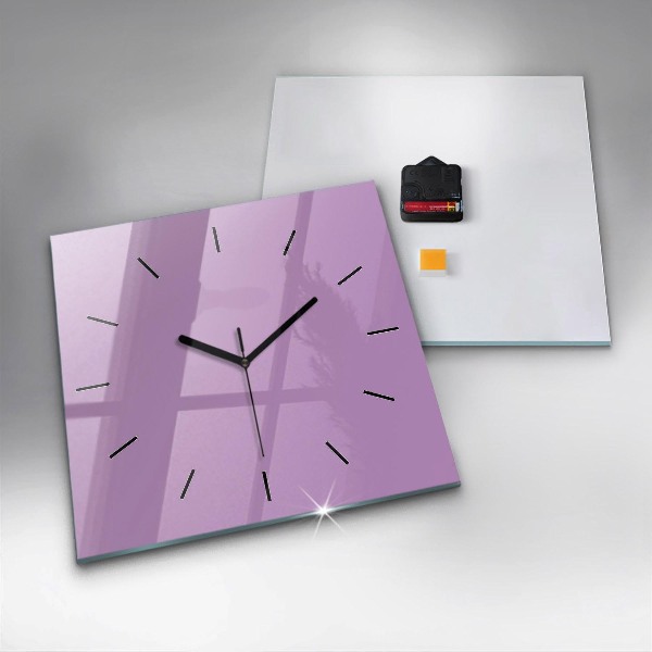 Reloj de pared cuadrado El color lila