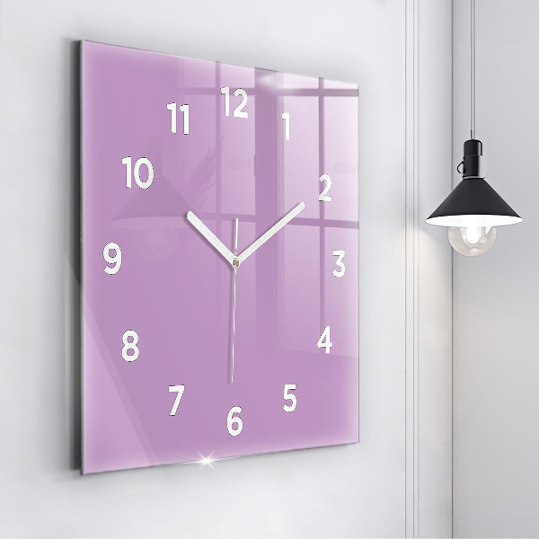 Reloj de pared cuadrado El color lila