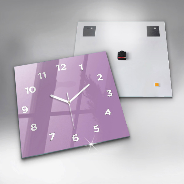 Reloj de pared cuadrado El color lila