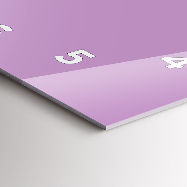 Reloj de pared cuadrado El color lila