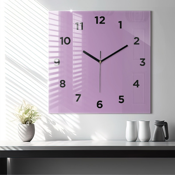 Reloj de pared cuadrado El color lila