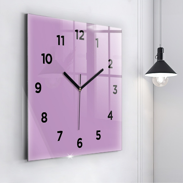 Reloj de pared cuadrado El color lila