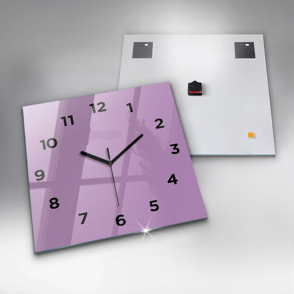 Reloj de pared cuadrado El color lila