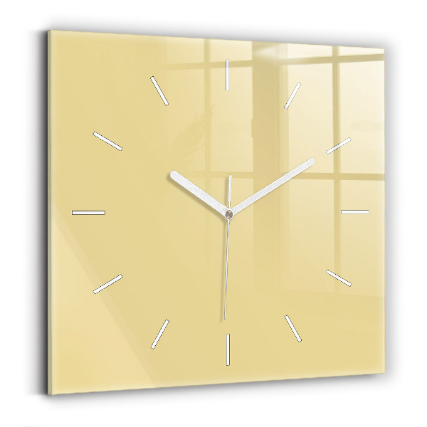 Reloj de pared cuadrado Color crema