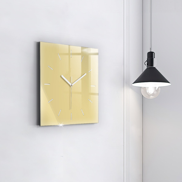 Reloj de pared cuadrado Color crema