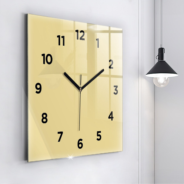 Reloj de pared cuadrado Color crema