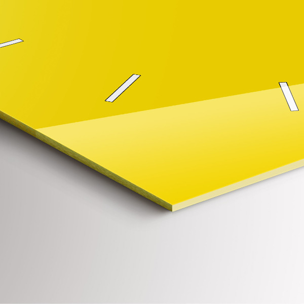 Reloj de pared cuadrado Color amarillo claro