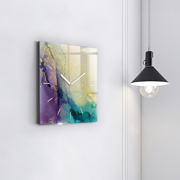 Reloj de pared cuadrado Abstracción cromática