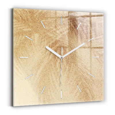 Reloj de pared cuadrado Abstracción dorada