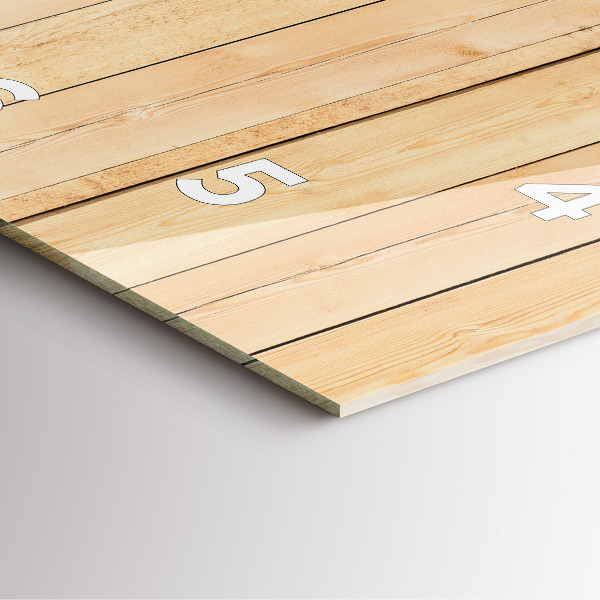 Reloj de pared cuadrado Tablones de madera