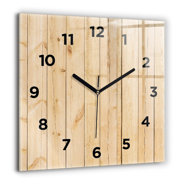 Reloj de pared cuadrado Tablones de madera