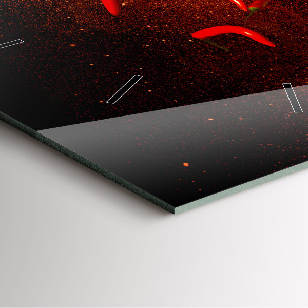 Reloj de pared cuadrado Pimientos picantes