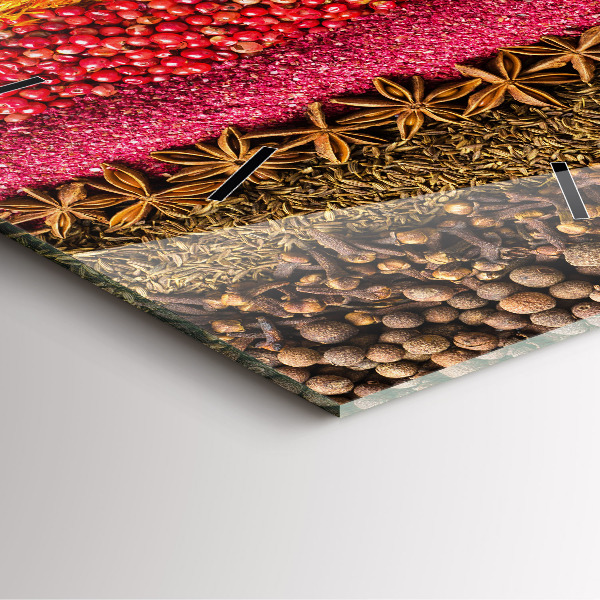 Reloj de pared cuadrado Filas de especias