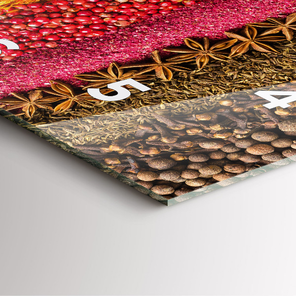 Reloj de pared cuadrado Filas de especias