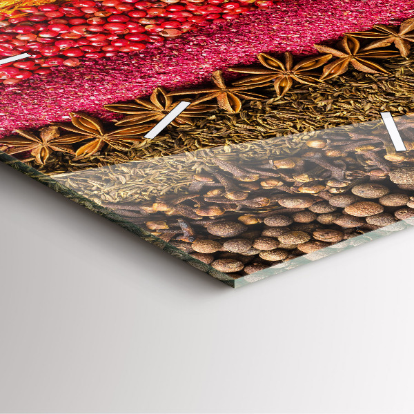 Reloj de pared cuadrado Filas de especias