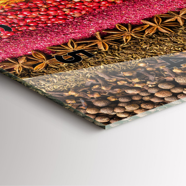 Reloj de pared cuadrado Filas de especias