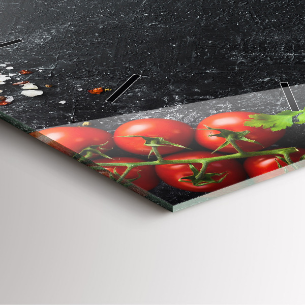 Reloj de pared cuadrado Verduras sobre una mesa