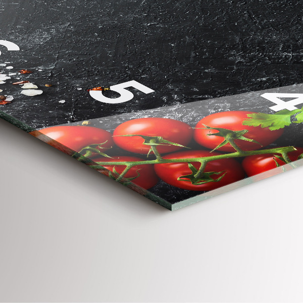 Reloj de pared cuadrado Verduras sobre una mesa