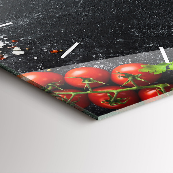 Reloj de pared cuadrado Verduras sobre una mesa