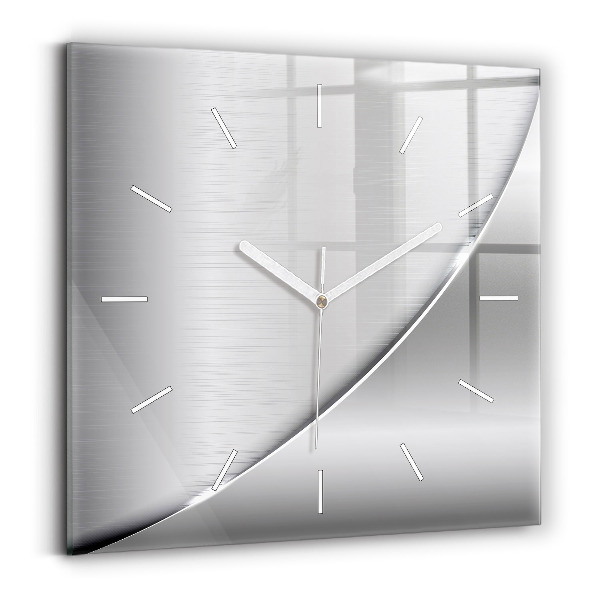 Reloj cuadrado Patrón plateado