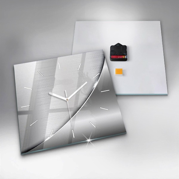 Reloj cuadrado Patrón plateado