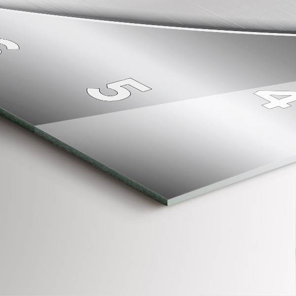 Reloj cuadrado Patrón plateado