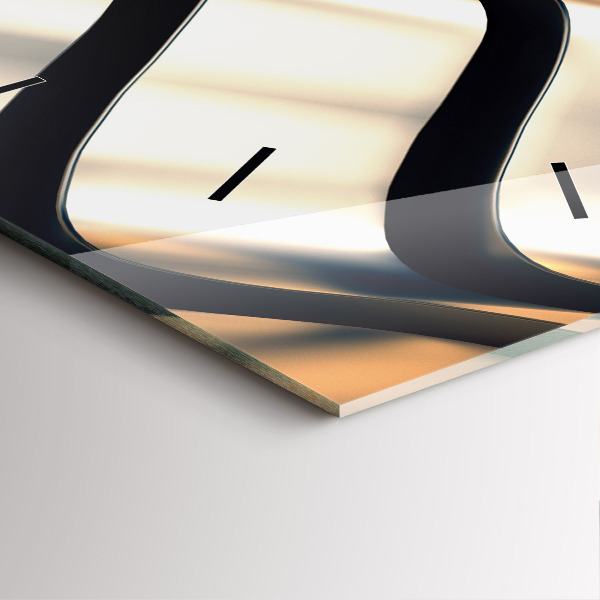 Reloj de pared cuadrado Patrón plateado